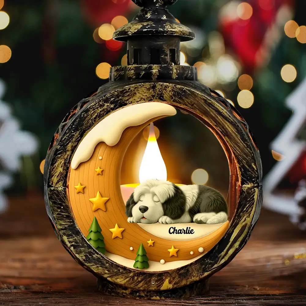 The Brightest Star In The Sky Dog Memorial - Personalized Candlelight Lantern Ornament - Image 2