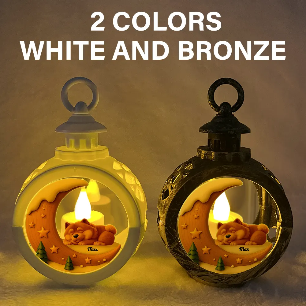 The Brightest Star In The Sky Dog Memorial - Personalized Candlelight Lantern Ornament - Image 6