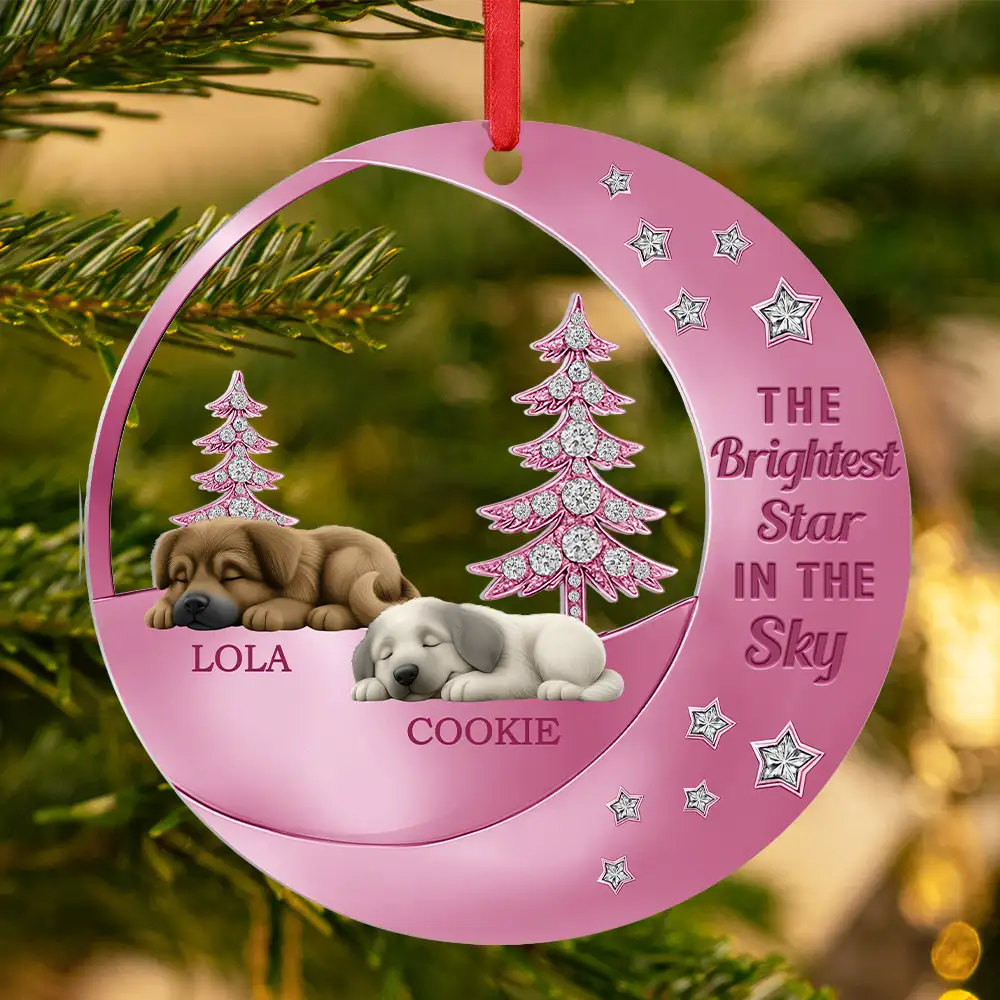 The Brightest Star In The Sky - Personalized Metal Ornament - Image 3