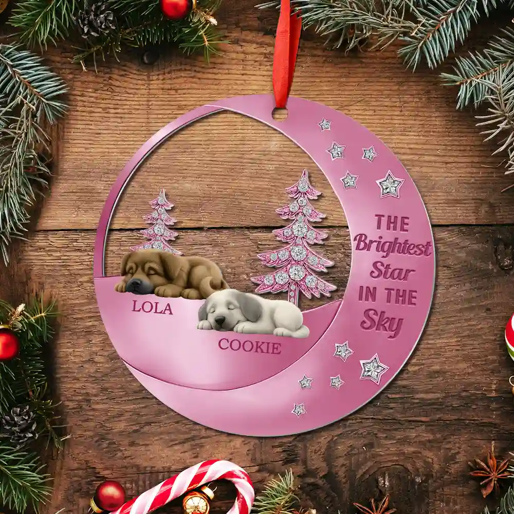 The Brightest Star In The Sky - Personalized Metal Ornament - Image 5