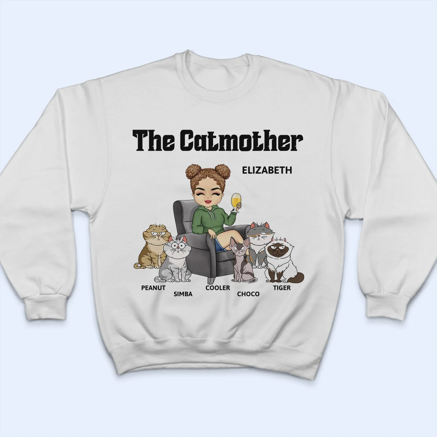 The Cat Mother - Gift For Cat Moms, Cat Lovers, Women - Personalized T Shirt - Image 5