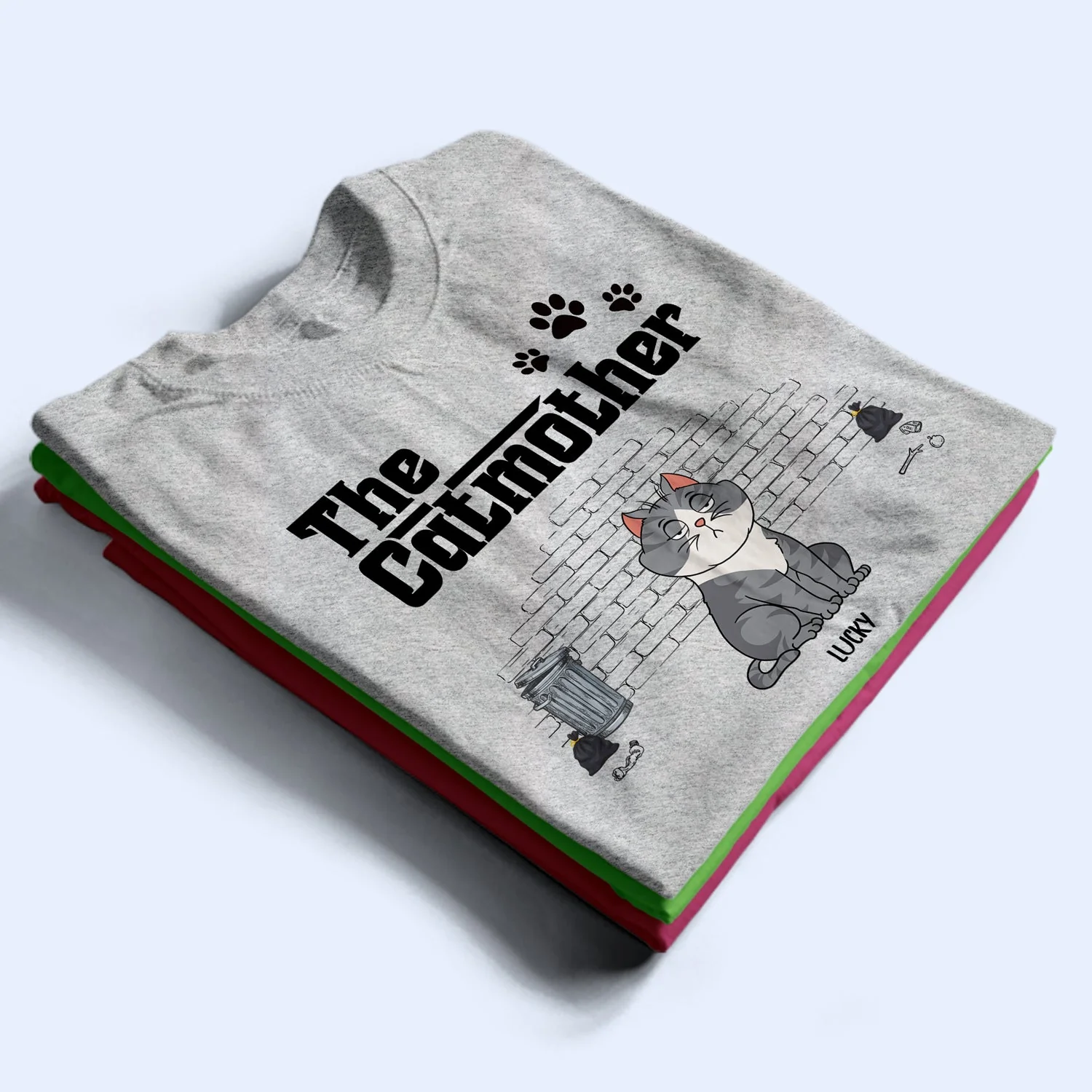 The Catfather The Dogfather - Gift For Pet Lovers - Personalized T Shirt - Image 2