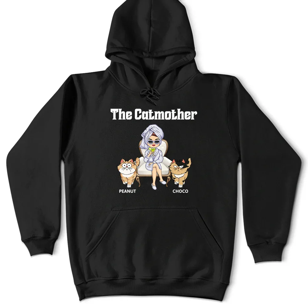 The Catmother Cool Outfit For Cat Lady - Personalized T Shirt - Image 4