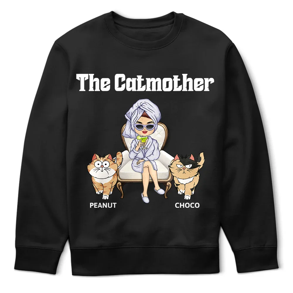 The Catmother Cool Outfit For Cat Lady - Personalized T Shirt - Image 5