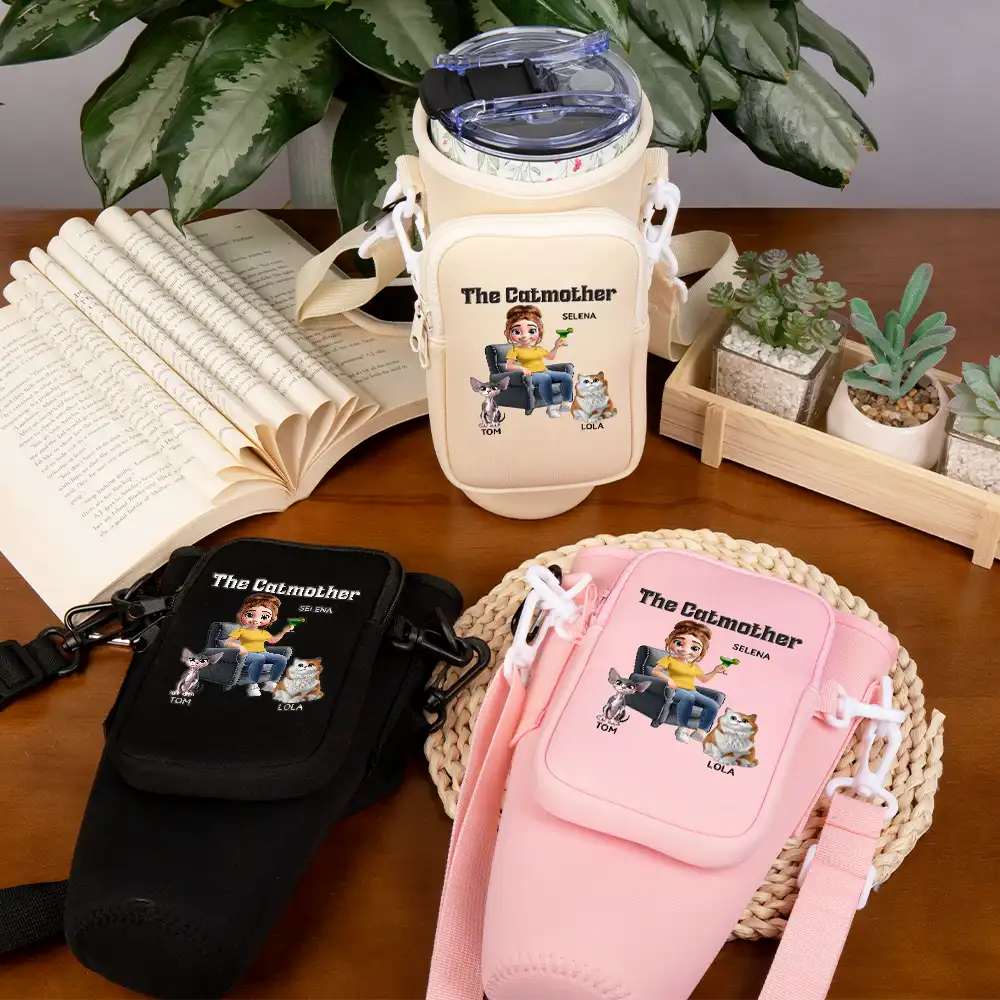 The Catmother - Personalized Bottle Carrier Bag - Image 3