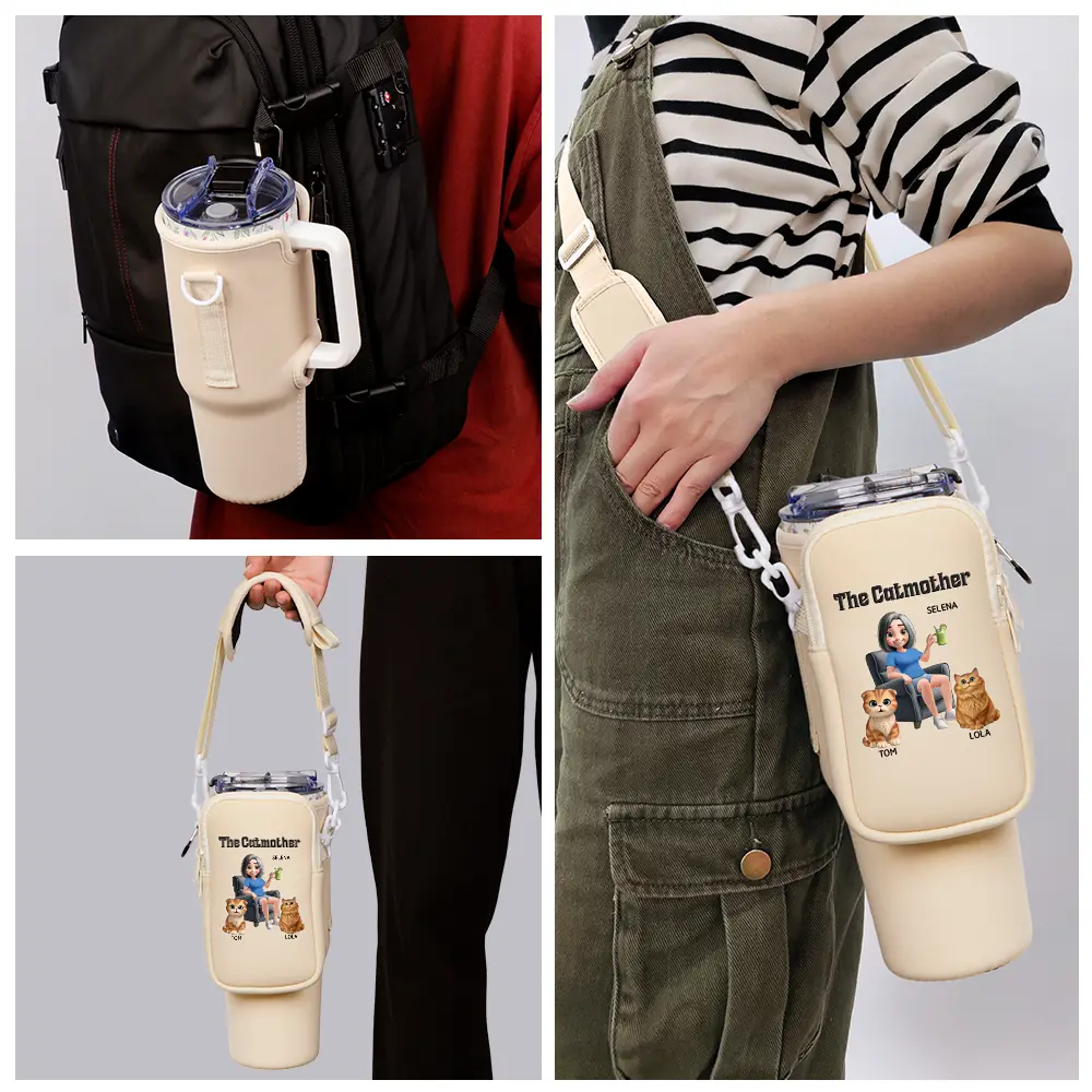 The Catmother - Personalized Bottle Carrier Bag - Image 5