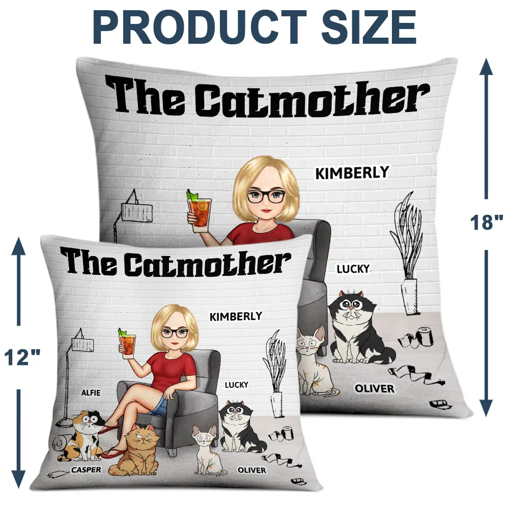 The Catmother - Personalized Pillow - Image 4