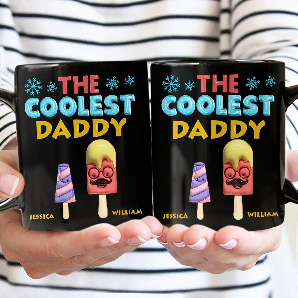 The Coolest Pop Funny 3D Effect Cartoon Ice Cream - Personalized Mug - Image 3