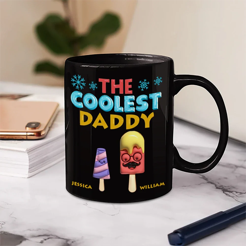 The Coolest Pop Funny 3D Effect Cartoon Ice Cream - Personalized Mug - Image 5