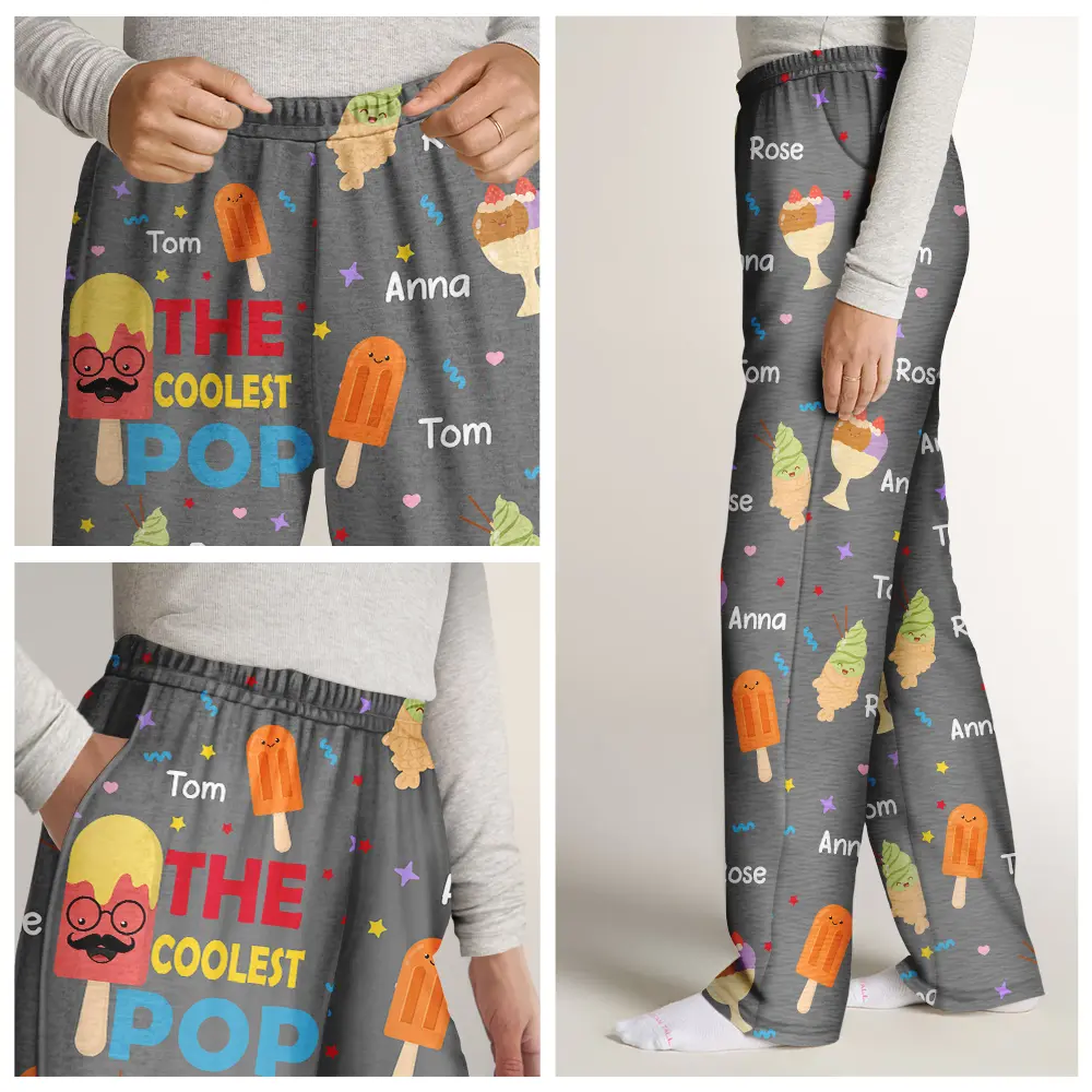 The Coolest Pop Nana - Personalized Pajama Pants - Image 7
