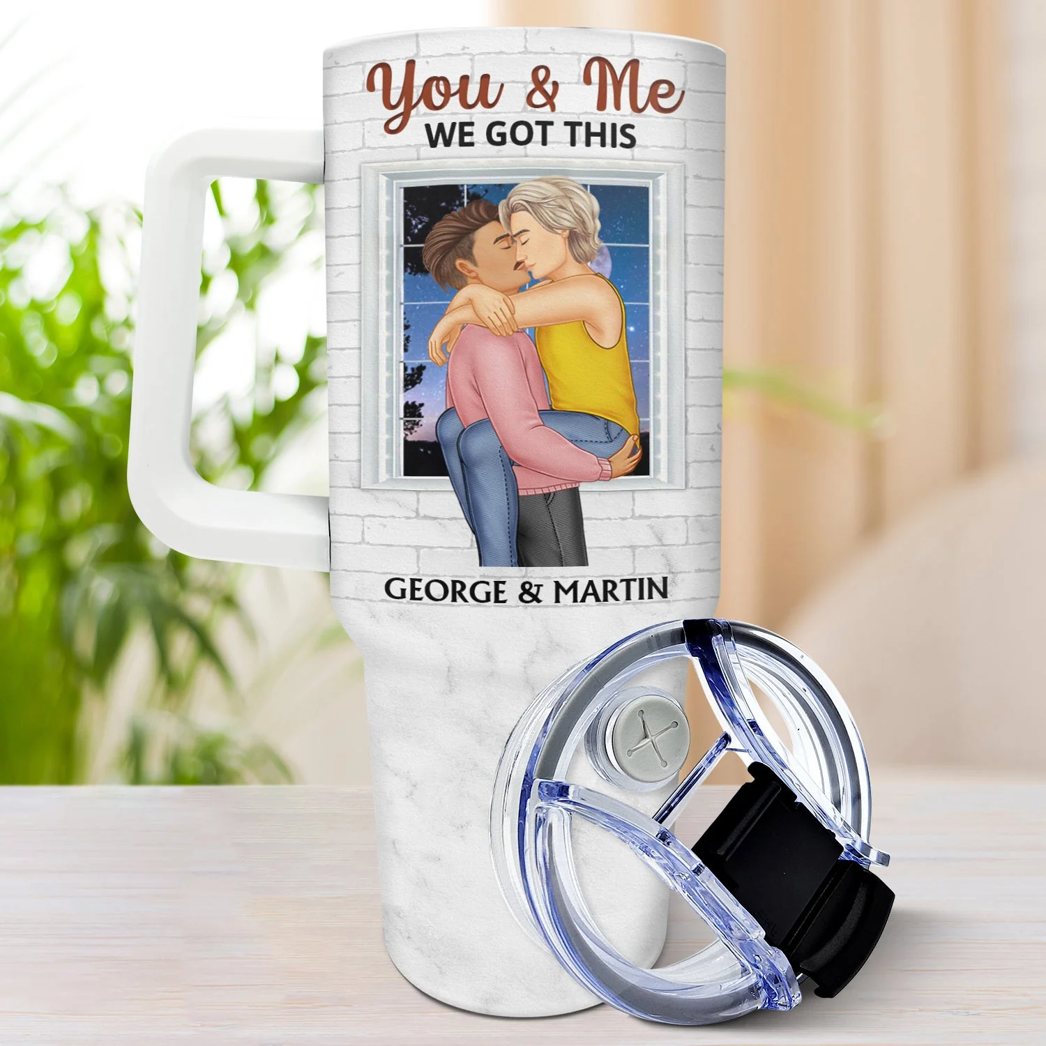 The Day I Met You - Gift For Couples - Personalized 40oz Tumbler With Straw - Image 3