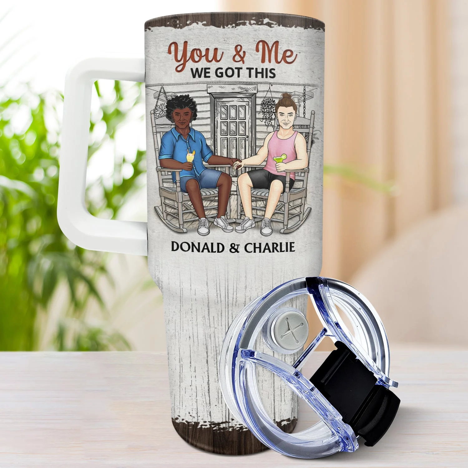 The Day I Met You Husband And Wife - Gift For Couples - Personalized 40oz Tumbler With Straw - Image 3