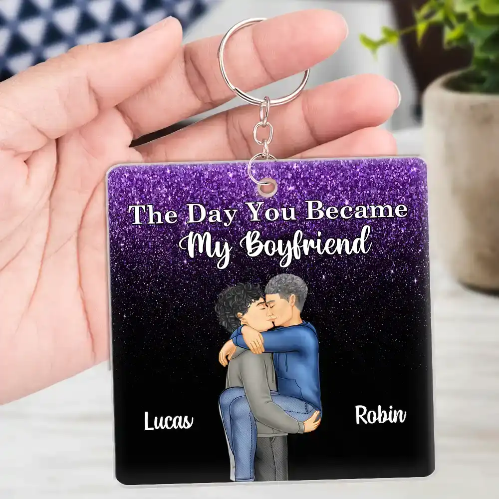 The Day You Became My Boyfriend Calendar - Personalized Acrylic Keychain - Image 4