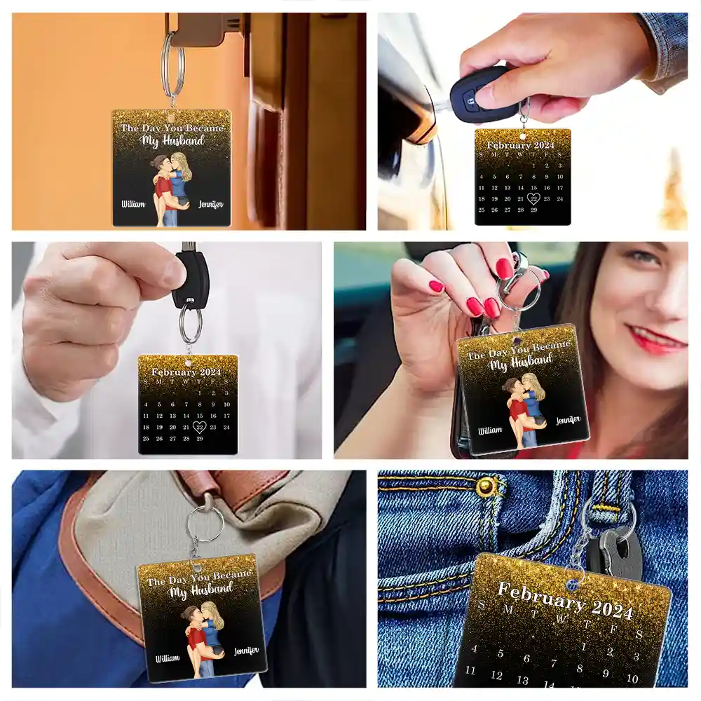 The Day You Became My Boyfriend Calendar - Personalized Acrylic Keychain - Image 6