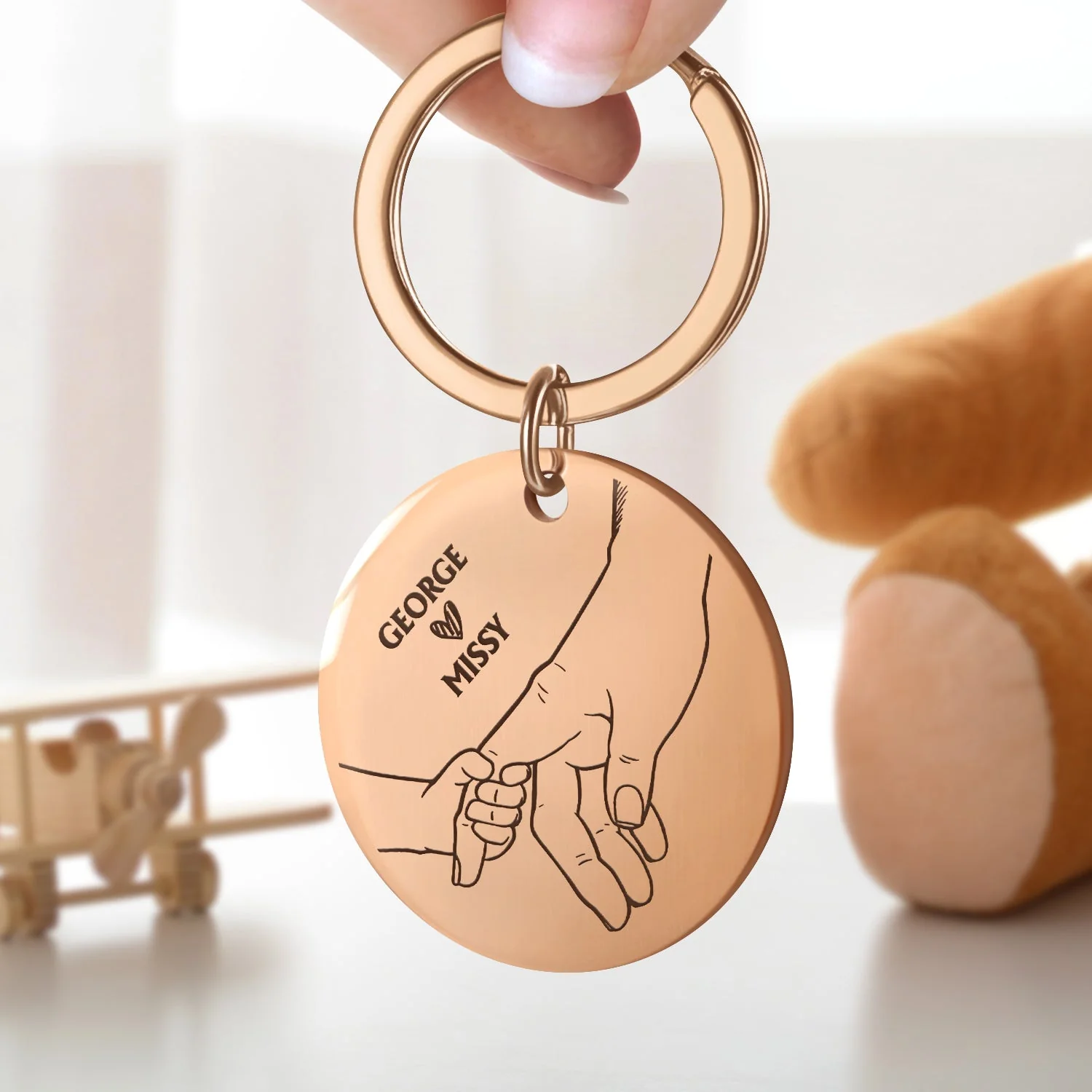 The Day You Became My Daddy - Gift For Dad, Father, New Dad - Personalized Keyring - Image 3