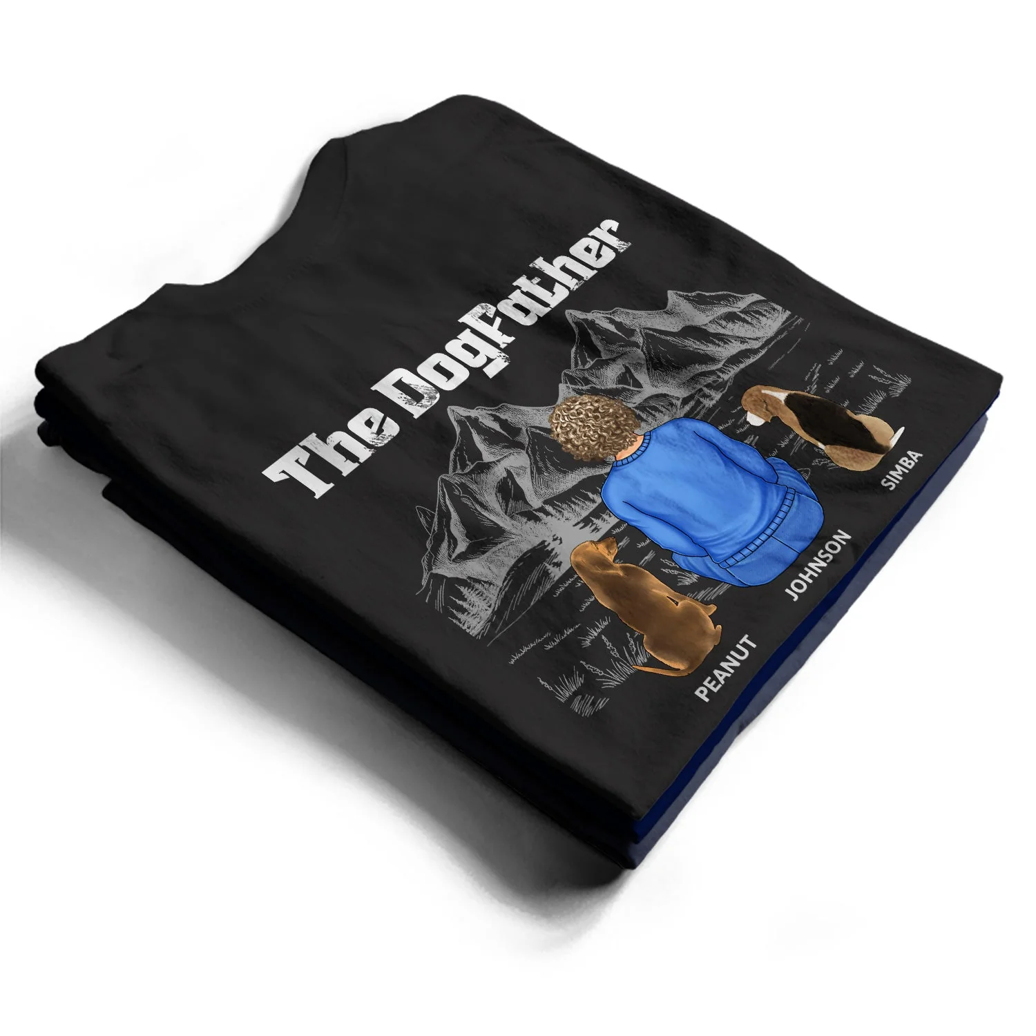 The Dog Father - Birthday, Loving Gift For Dog Dad, Dog Lovers - Personalized T Shirt - Image 2