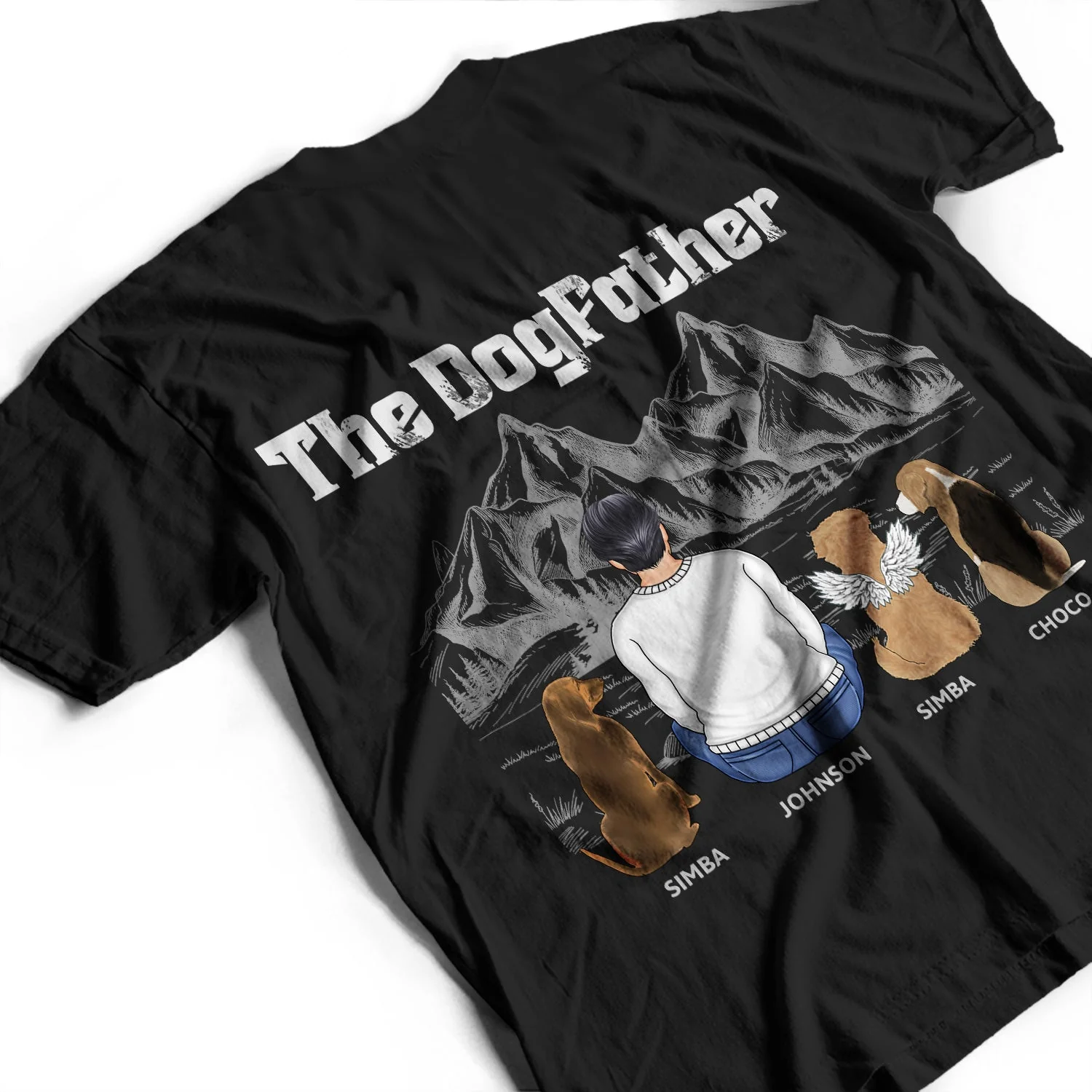 The Dog Father - Birthday, Loving Gift For Dog Dad, Dog Lovers - Personalized T Shirt - Image 3