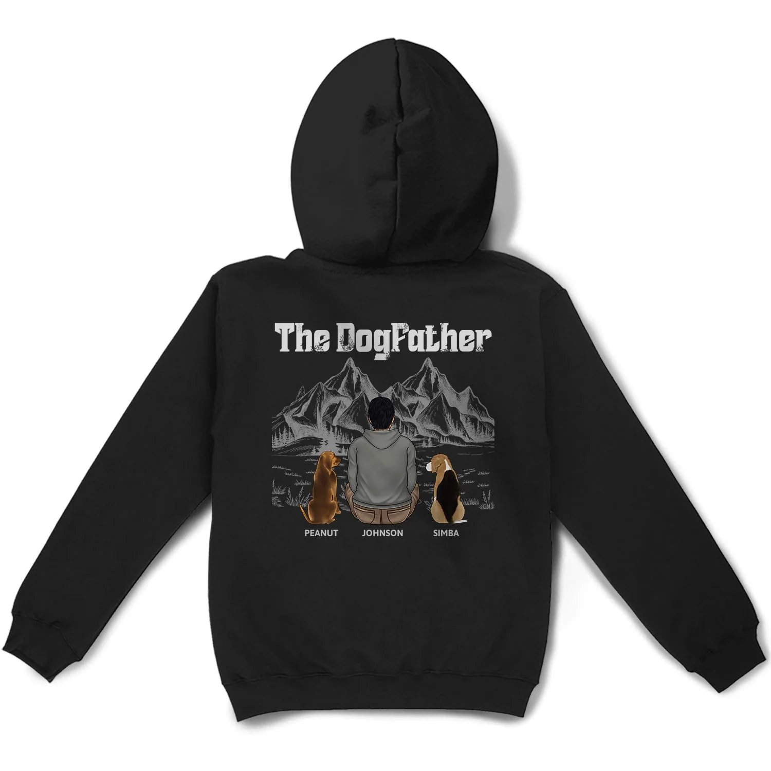 The Dog Father - Birthday, Loving Gift For Dog Dad, Dog Lovers - Personalized T Shirt - Image 4