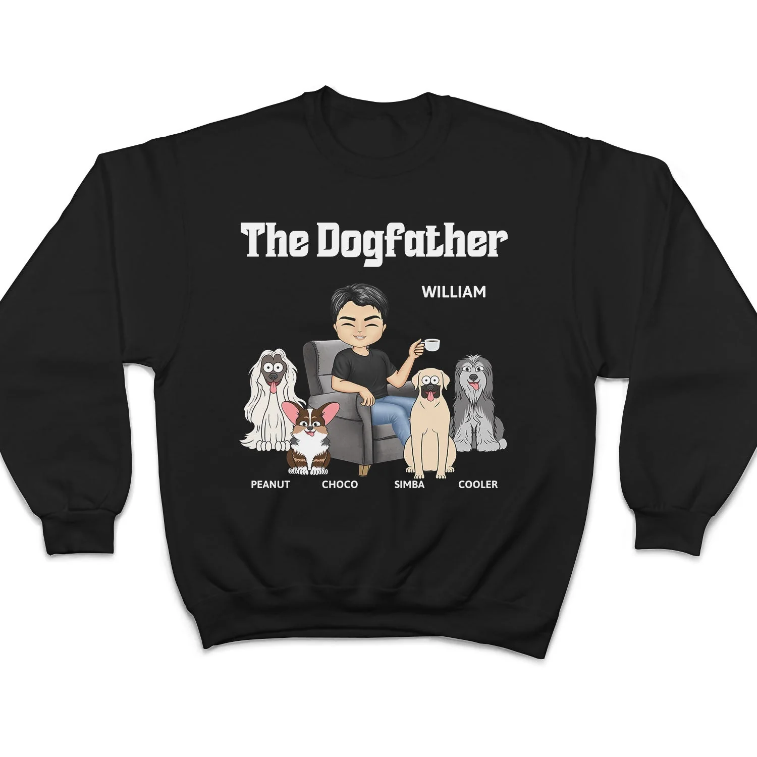 The Dog Father - Gift For Dog Dad, Dog Lovers, Men - Personalized T Shirt - Image 4