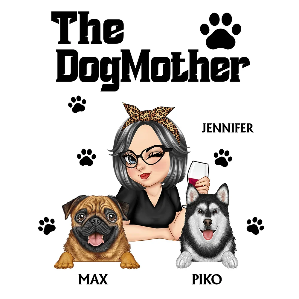 The Dog Mother Dog Mom - Personalized Decor Decal - Image 2