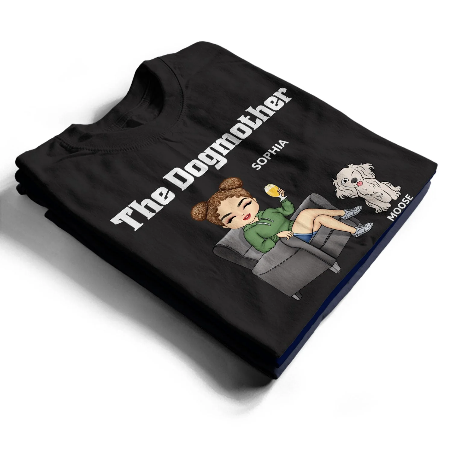 The Dog Mother - Gift For Dog Moms, Dog Lovers, Women, Yourself - Personalized T Shirt - Image 2