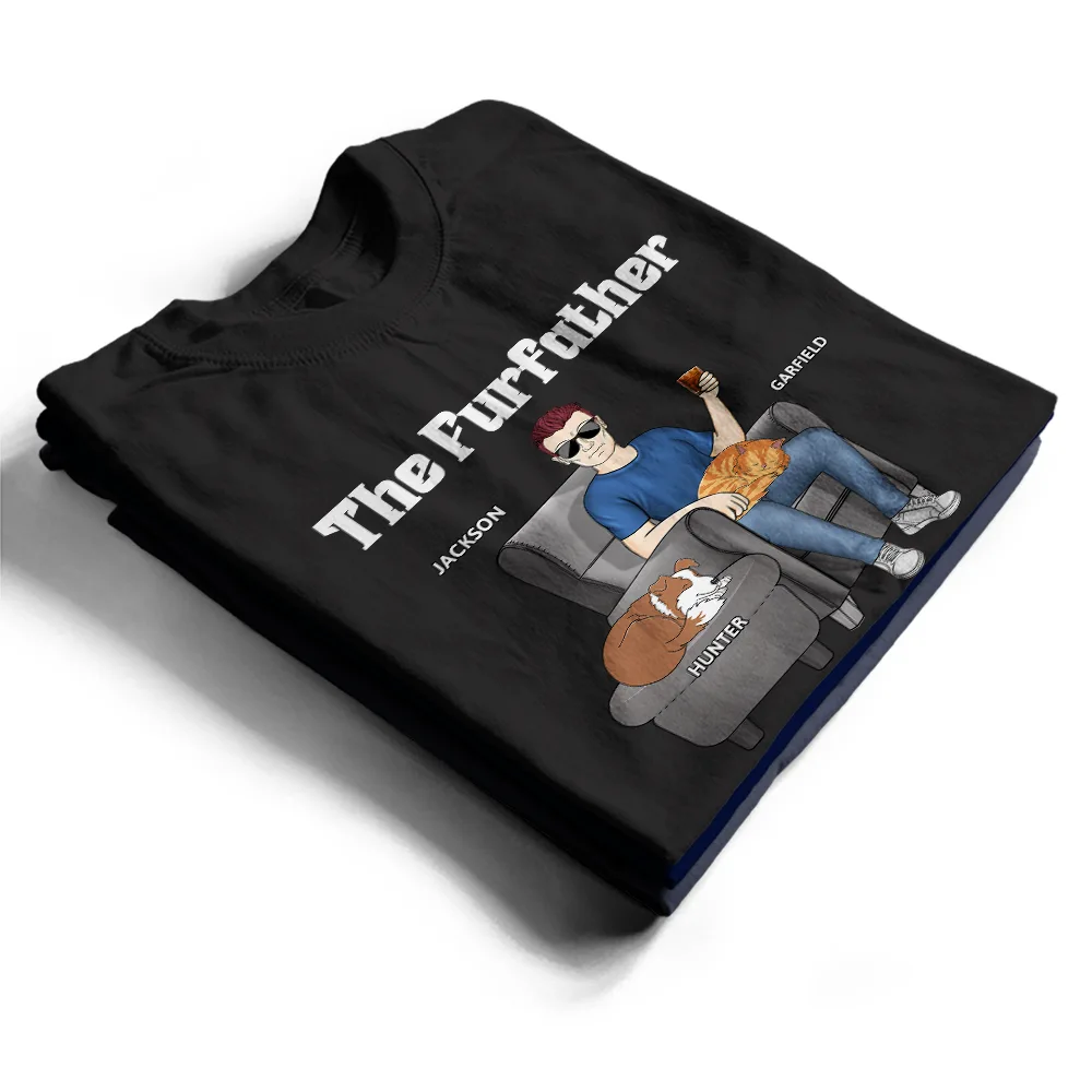 The Dogfather Best Dog Dad Ever - Personalized T Shirt - Image 2