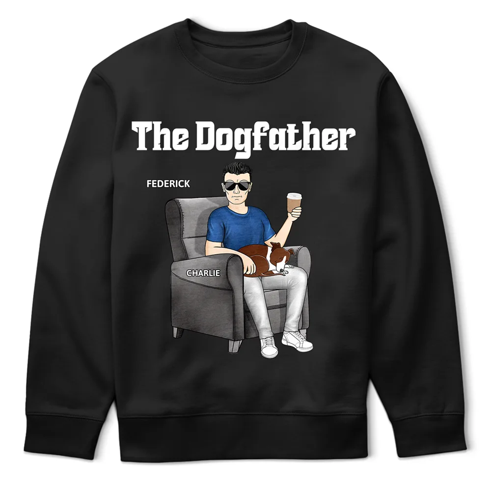 The Dogfather Best Dog Dad Ever - Personalized T Shirt - Image 5