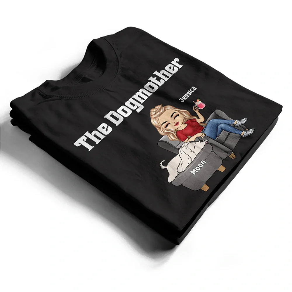 The Dogfather Dogmother - Personalized T Shirt - Image 2