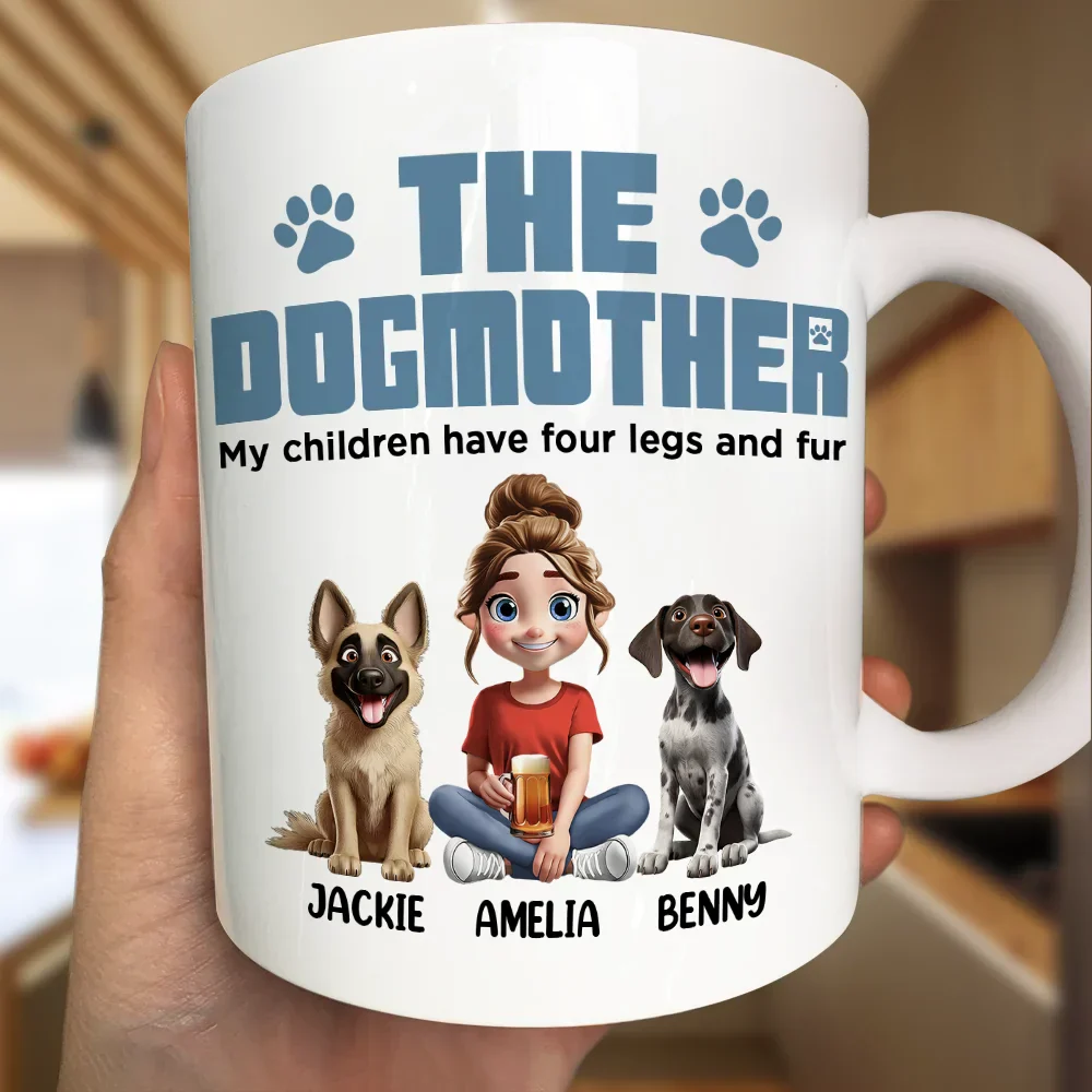 The Dogfather My Children Have Four Legs And Fur - Personalized Mug - Image 3