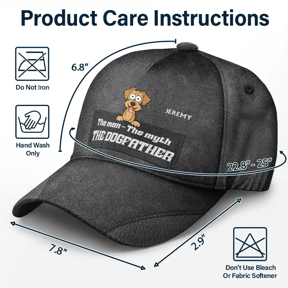 The Dogfather Patch - Personalized Classic Cap - Image 6
