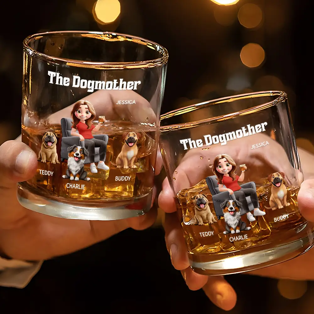 The Dogfather - Personalized Whiskey Glass - Image 3