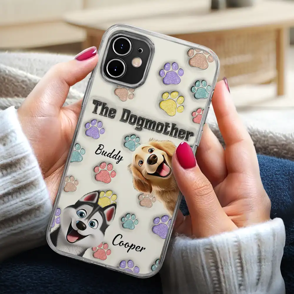 The Dogmother Dogfather Cute Dog - 3D Inflated Effect Printed, Personalized Clear Phone Case - Image 3
