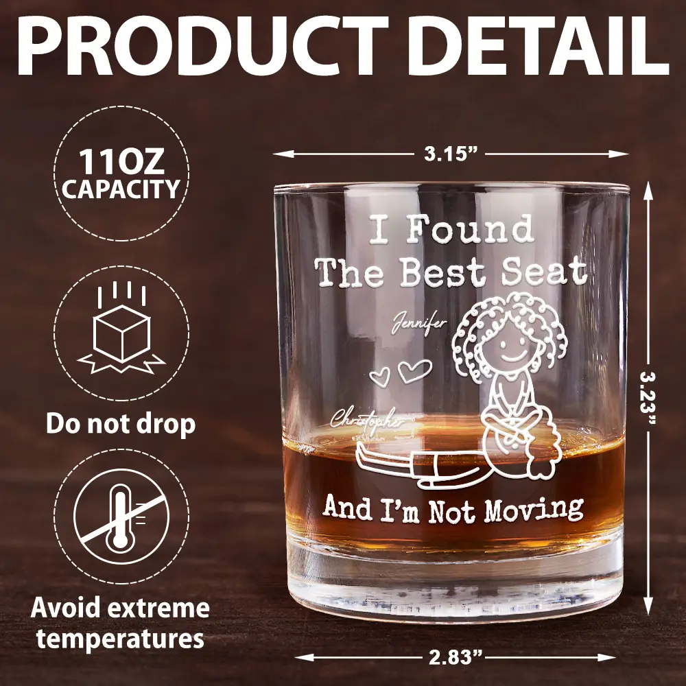 The Face I Want To Sit On Stick Figures Funny Couple - Personalized Whiskey Glass - Image 5