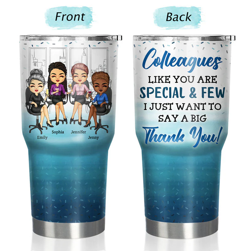 The Fun Laughter & Dislike Of The Same People We Share Made Us Friends Coworker Bestie - Gifts For Colleagues - Personalized Custom 30 Oz Tumbler - Image 3