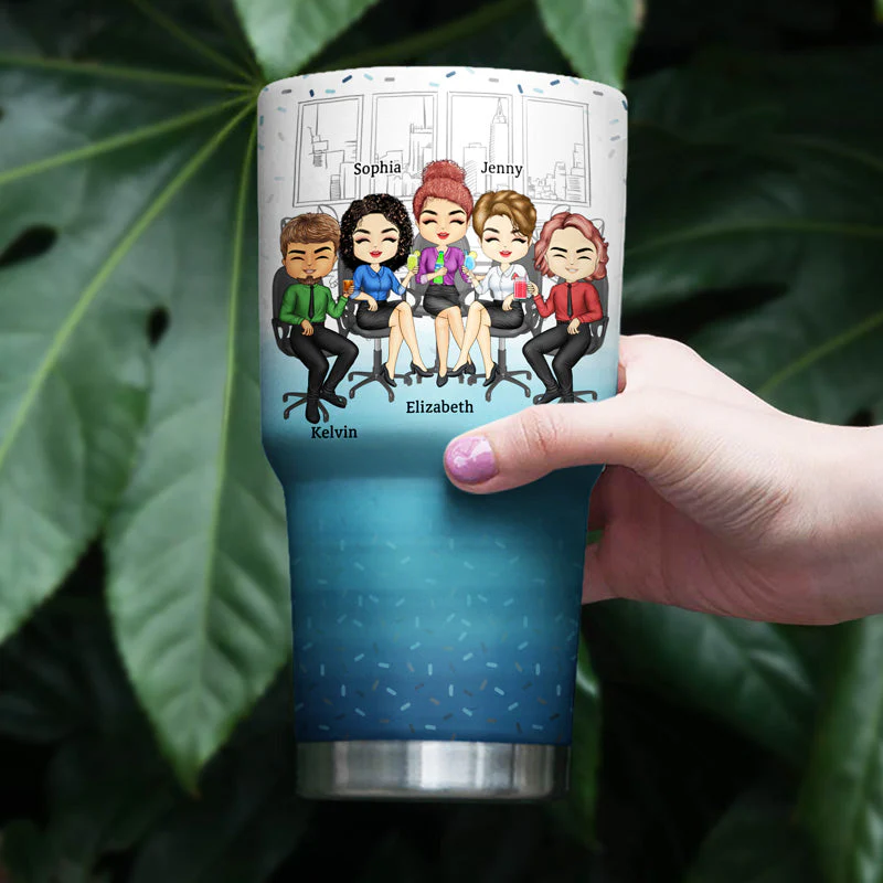 The Fun Laughter & Dislike Of The Same People We Share Made Us Friends Coworker Bestie - Gifts For Colleagues - Personalized Custom 30 Oz Tumbler - Image 4