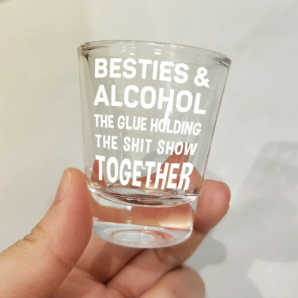 The Glue Holding Together - Personalized Shot Glass - Image 3