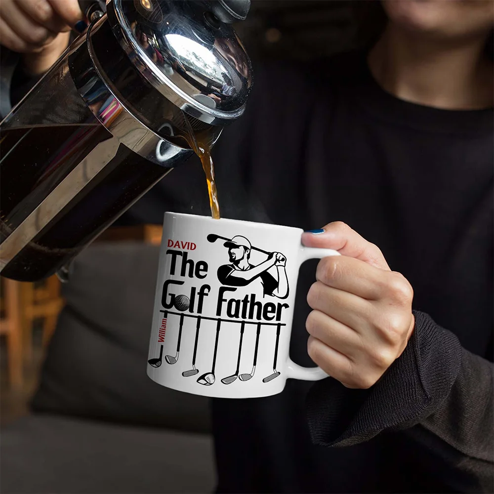 The Golf Father Funny Golfer Dad - Personalized Mug - Image 5