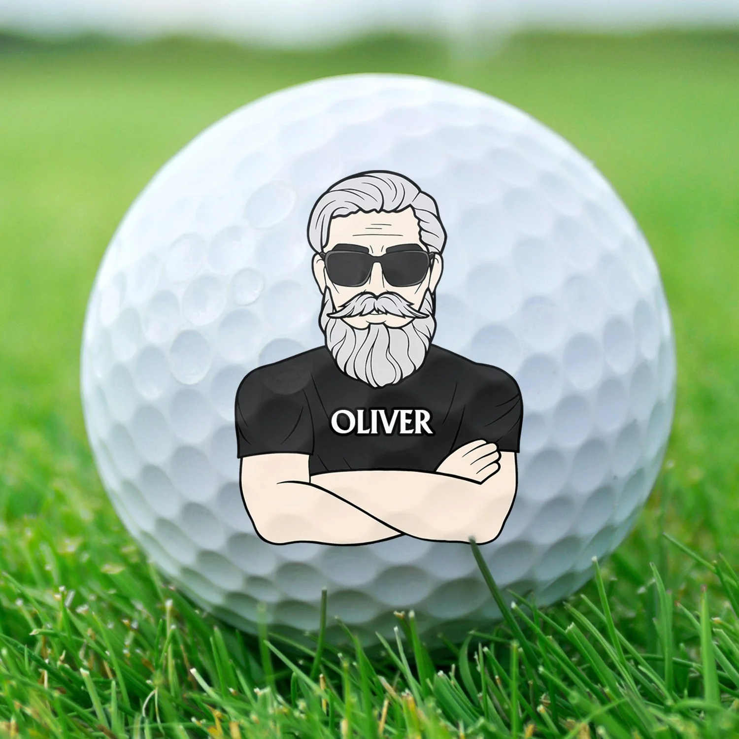 The Golf Father - Gift For Dad, Father, Grandpa, Golfer, Golf Lover - Personalized Golf Ball - Image 2