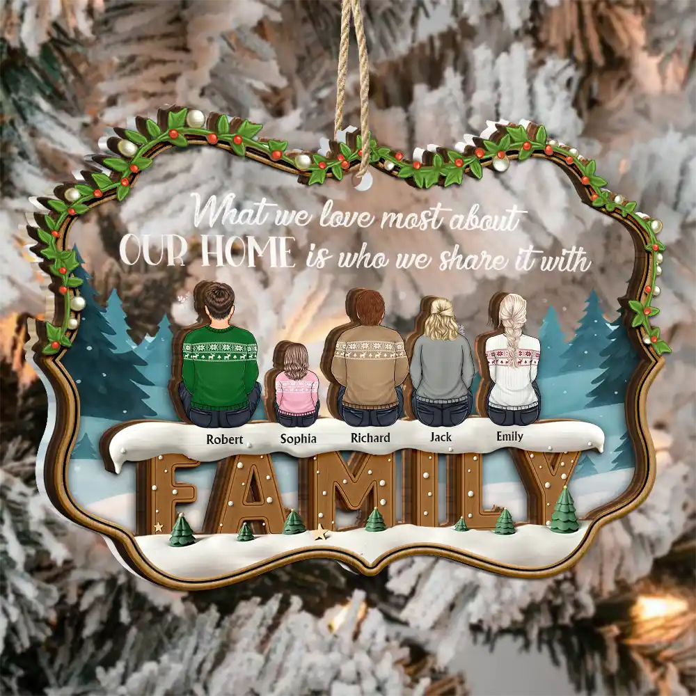 The Greatest Gift Our Parents Gave Us Was Each Other - Personalized 2-Layered Mix Ornament - Image 3