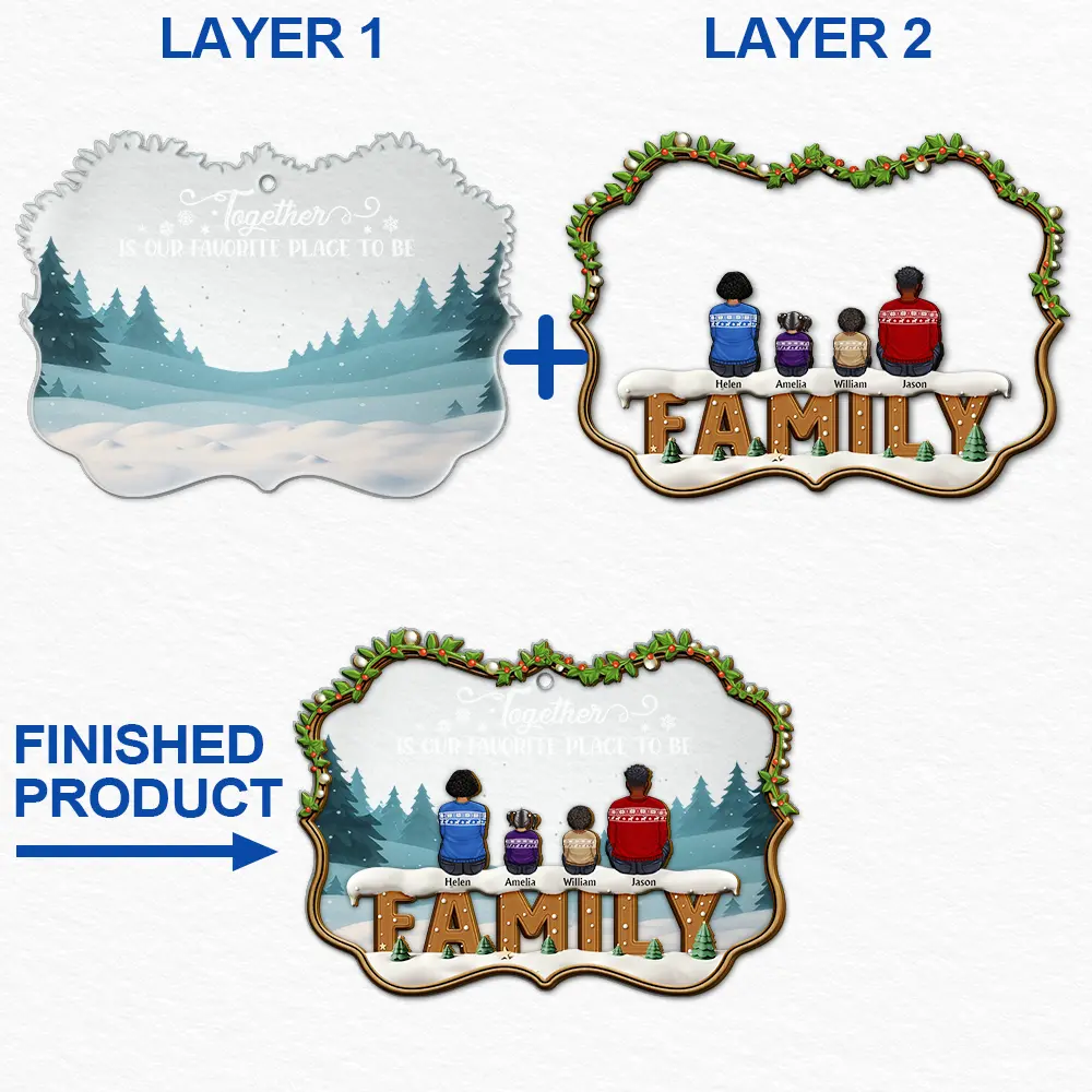 The Greatest Gift Our Parents Gave Us Was Each Other - Personalized 2-Layered Mix Ornament - Image 6