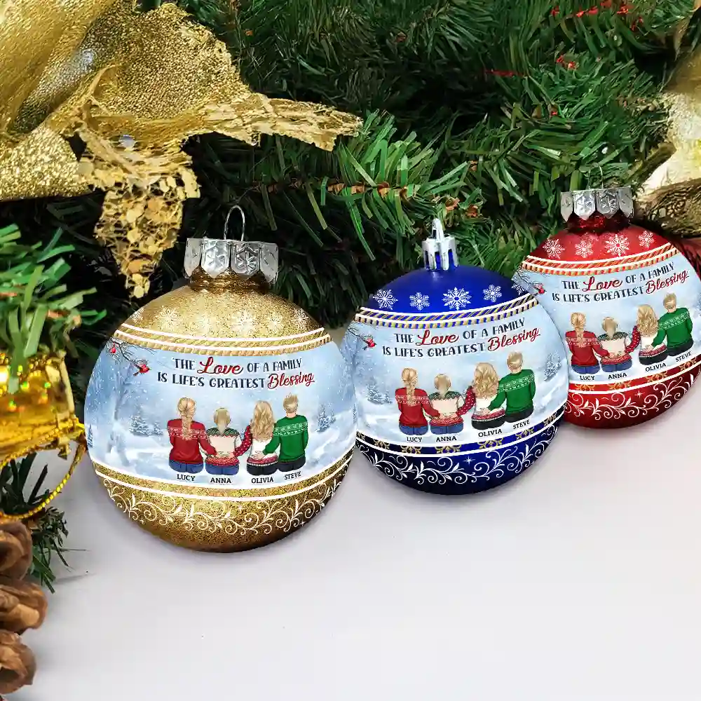 The Greatest Gift Our Parents Gave Us Was Each Other - Personalized Ball Ornament - Image 5