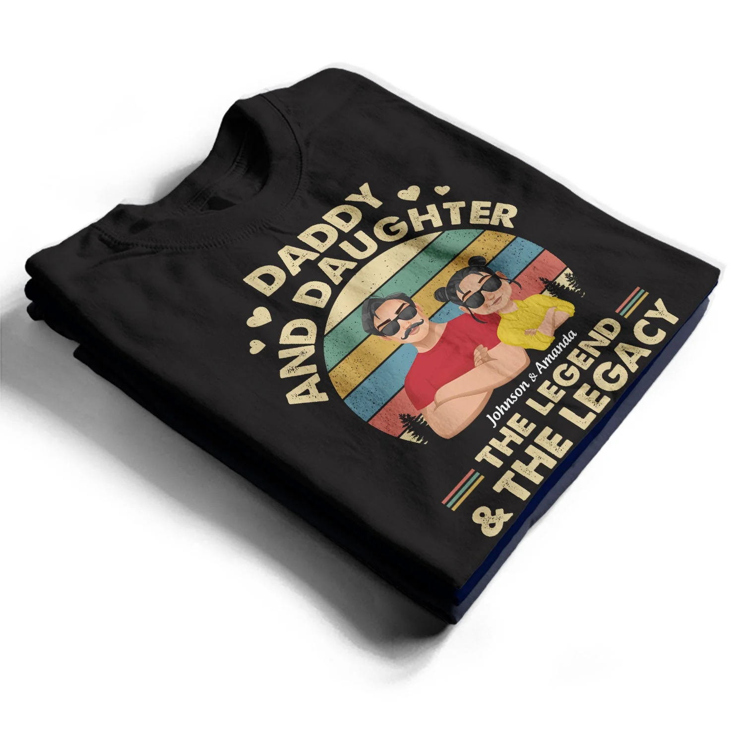 The Legend And The Legacy - Gift For Daughter Daddy - Personalized T Shirt - Image 2