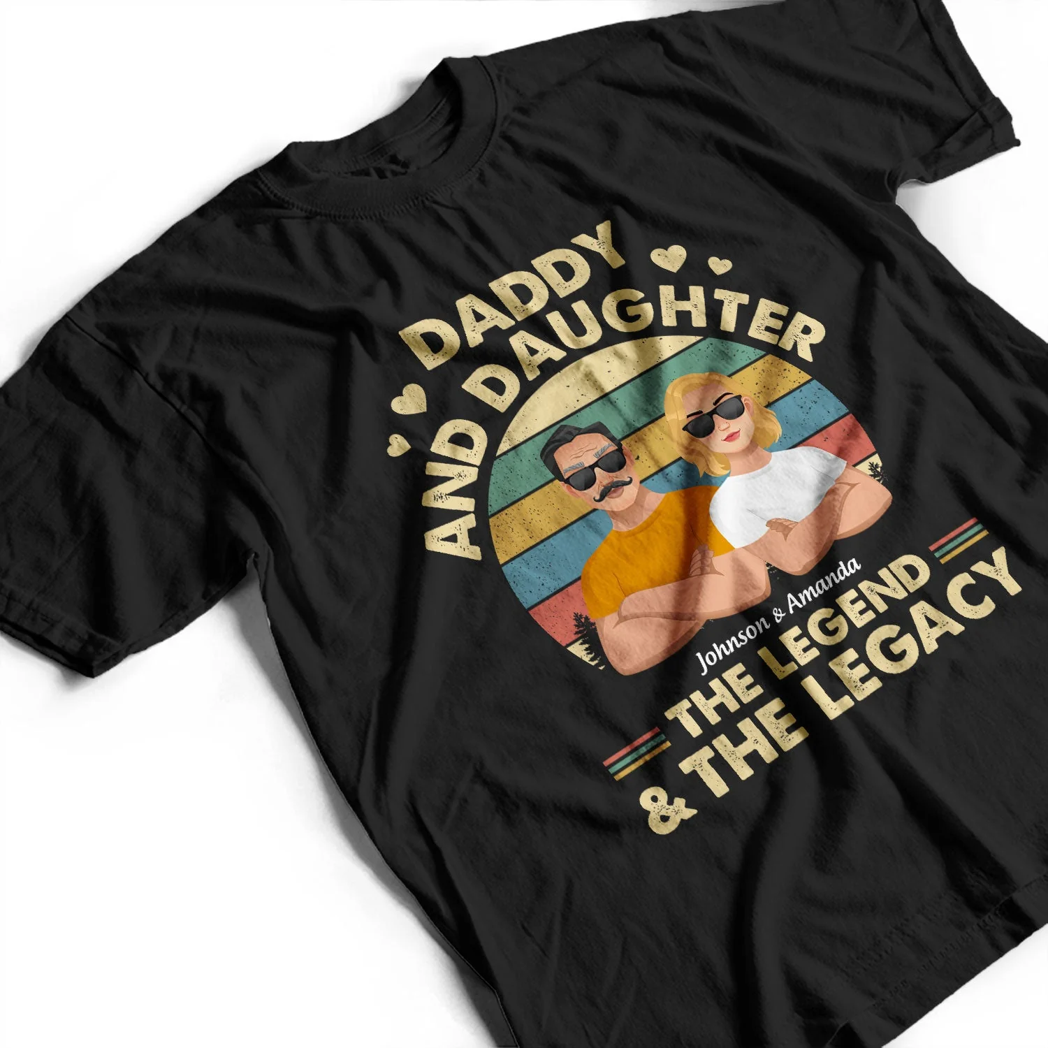 The Legend And The Legacy - Gift For Daughter Daddy - Personalized T Shirt - Image 3