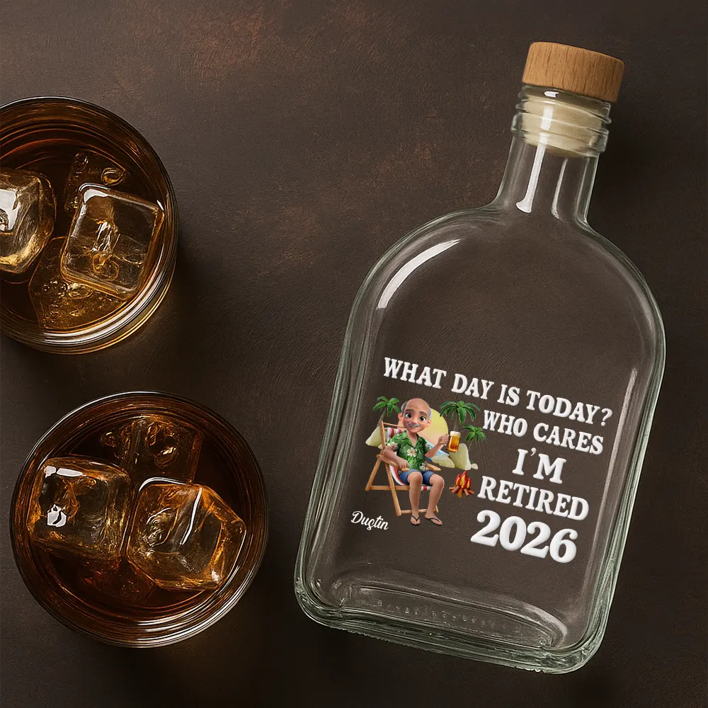 The Legend Has Retired 3D Effect - Personalized Whiskey Bottle - Image 4