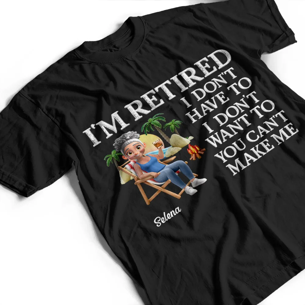 The Legend Has Retired 3D Embroidery Effect - Personalized T Shirt - Image 3