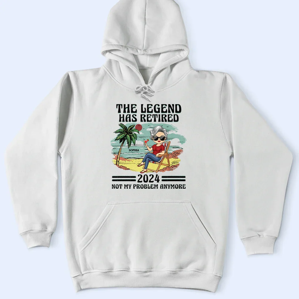 The Legend Has Retired Not My Problem Anymore Chibi Vintage - Personalized T Shirt - Image 4