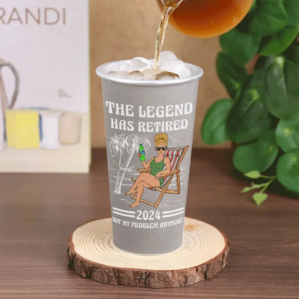 The Legend Has Retired Not My Problem Anymore - Personalized Aluminum Color Changing Cup - Image 2