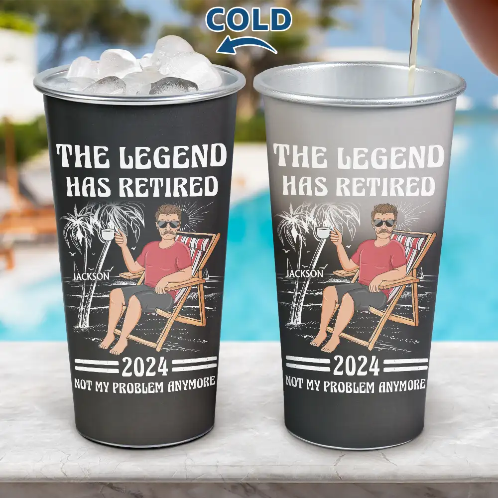 The Legend Has Retired Not My Problem Anymore - Personalized Aluminum Color Changing Cup - Image 4
