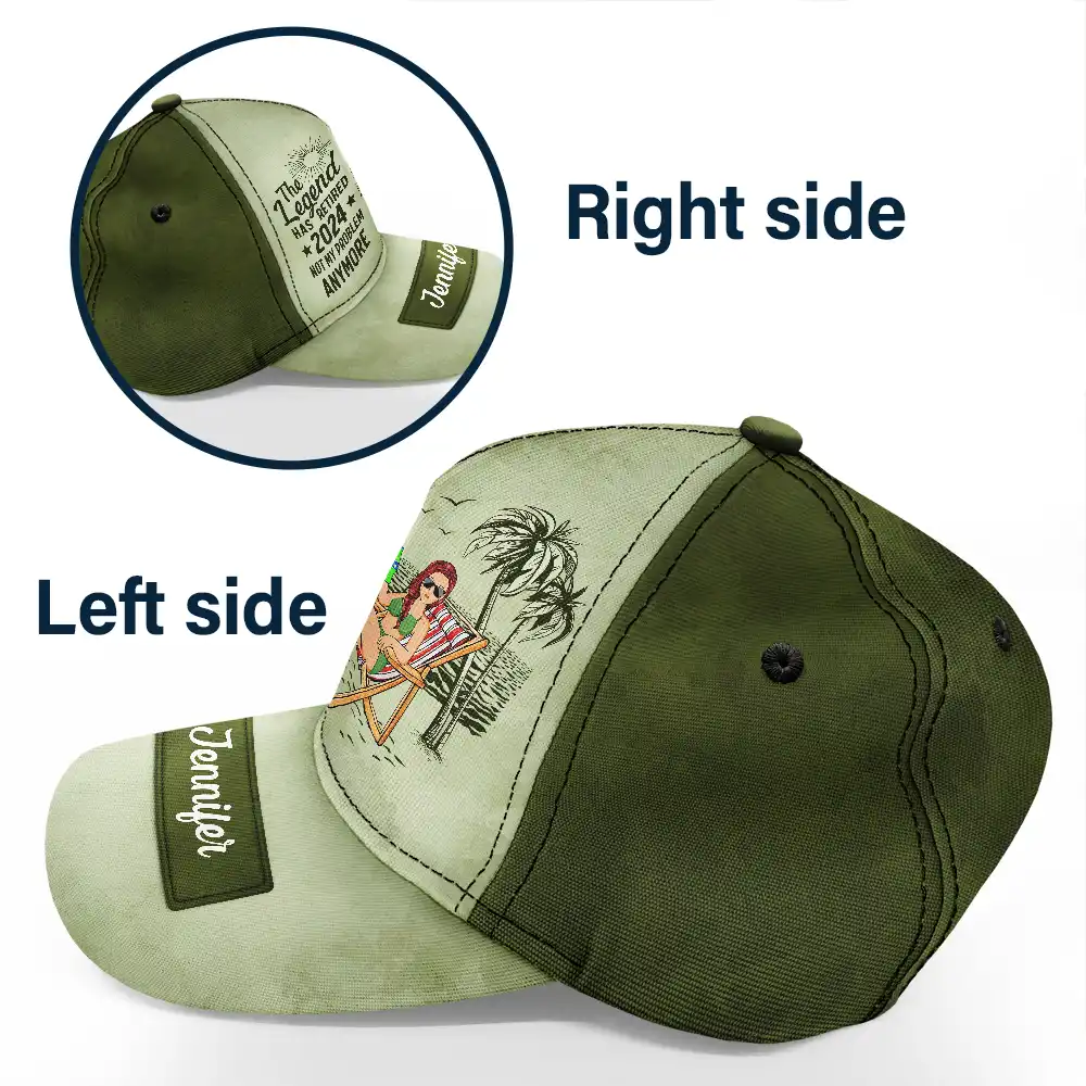 The Legend Has Retired Not My Problem Anymore - Personalized Classic Cap - Image 3