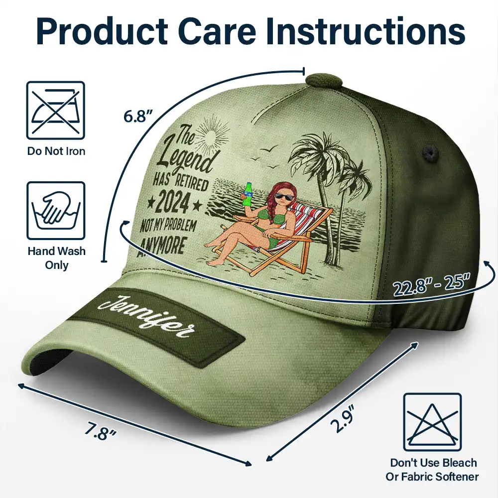 The Legend Has Retired Not My Problem Anymore - Personalized Classic Cap - Image 6